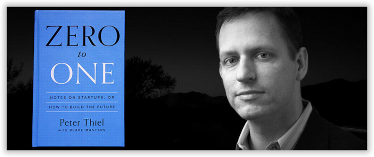 peter thiel with his book for tech startup founders zero to one