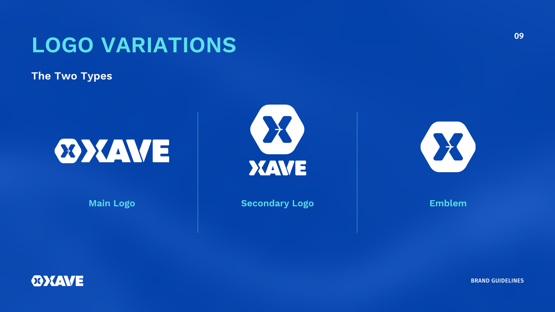 Web 3 project Xave brand book by GK Labs